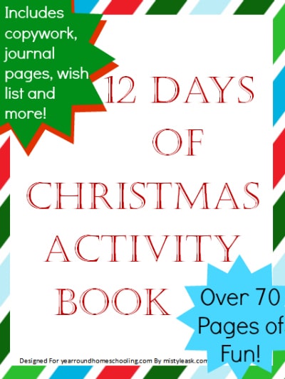 FREE 12 Days of Christmas Activity Book - Year Round Homeschooling