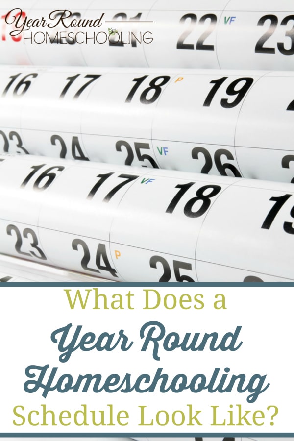 What Does A Year Round Homeschooling Schedule Look Like Year Round 