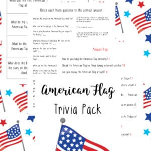 American Flag Trivia Pack - Year Round Homeschooling