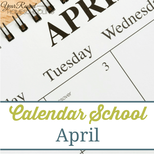 Calendar School Month - April