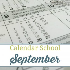 Calendar School – September - By Jenny