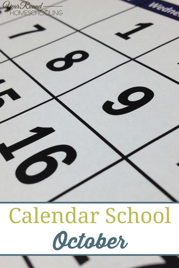 Calendar School - October - By Jenny