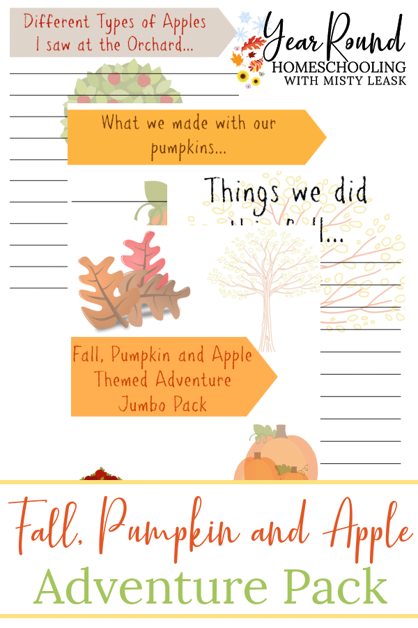 fall adventure pack, apple adventure pack, pumpkin adventure pack, fall printable, fall pack