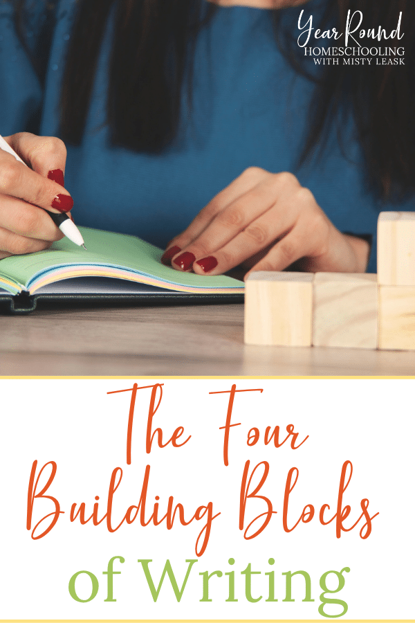 building blocks of writing, writing building blocks, four building blocks of writing