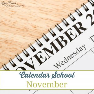 Calendar School - November - By Jenny