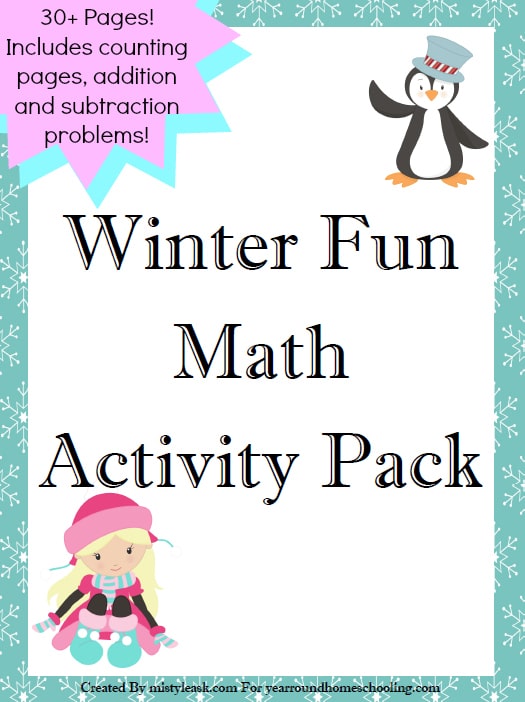 Kids will love doing their math with this free winter fun math pack!