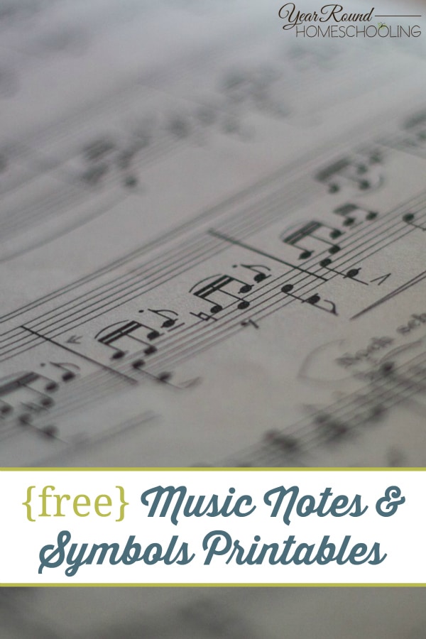 {free} Music Notes & Symbols Printables - By Annette