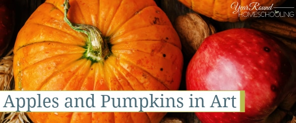 apples and pumpkins art, apple and pumpkin art, apple art, pumpkin art