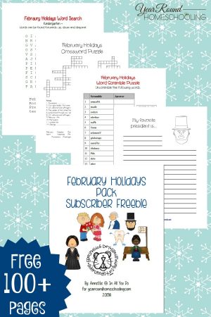 February Holiday Printable Pack