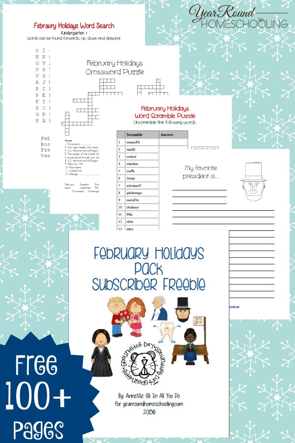 Free February Holidays Pack - By Annette