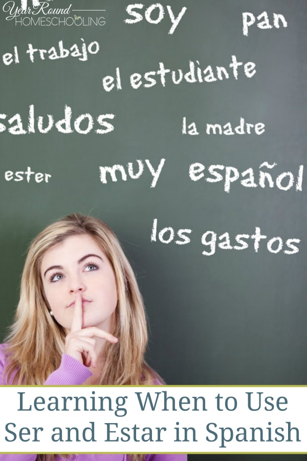 ser, estar, spanish, foreign language, homeschool, homeschooling