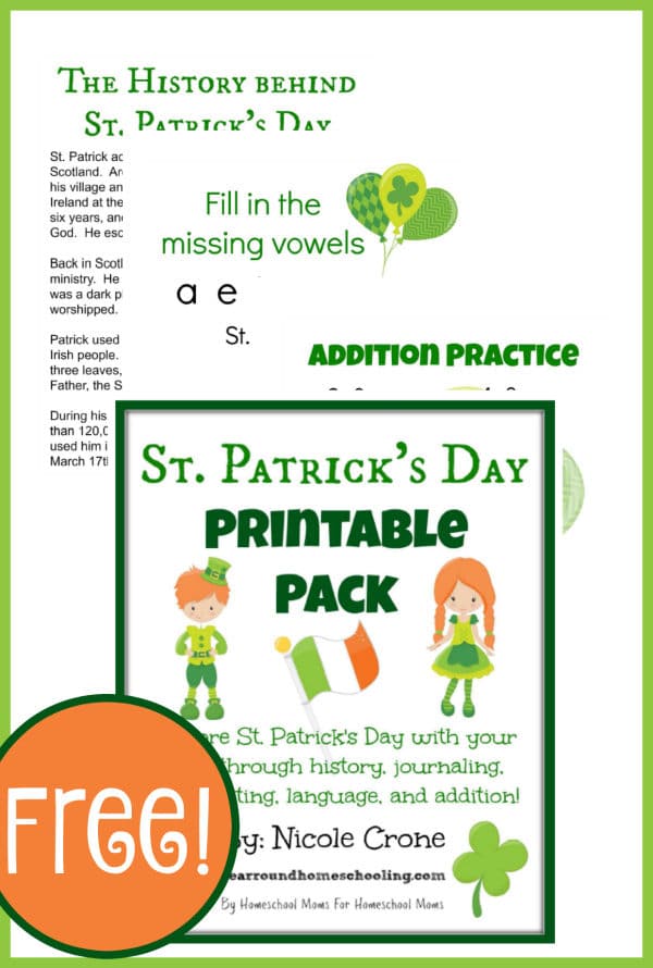 St. Patrick, St. Patty's, history, homeschool, homeschooling, printable