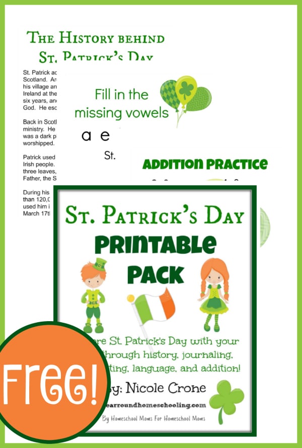 St. Patrick, St. Patty's, history, homeschool, homeschooling, printable