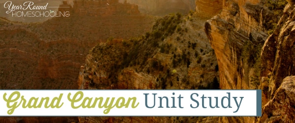 grand canyon, unit study, geography, homeschool, homeschooling