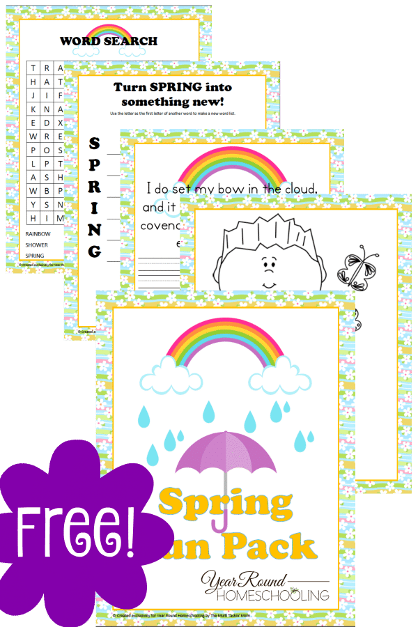 spring, homeschool, homeschooling, printable