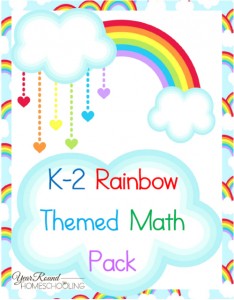 Free Rainbow Math Pack (K-2)