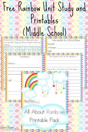 Middle School Rainbow Printable Pack