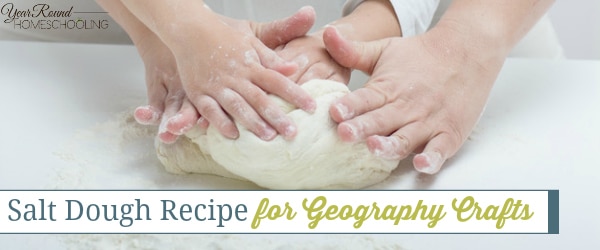 salt dough recipe, salt dough, geography, homeschool, homeschooling