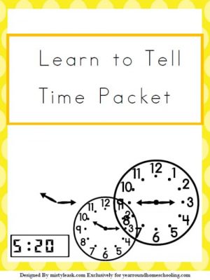 Learn to Tell Time Pack