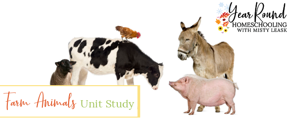 farm animals unit study, unit study farm animals, farm animals unit, farm animals study