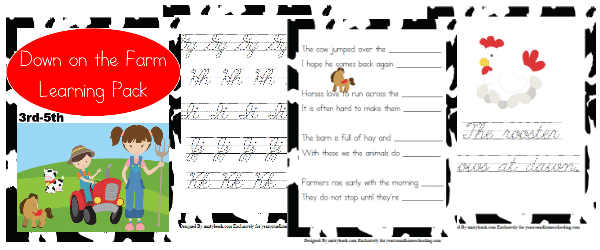 Free Down on the Farm Learning Pack (3rd-5th) - Year Round Homeschooling