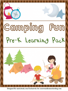 Free Camping Fun Pre-K Learning Pack