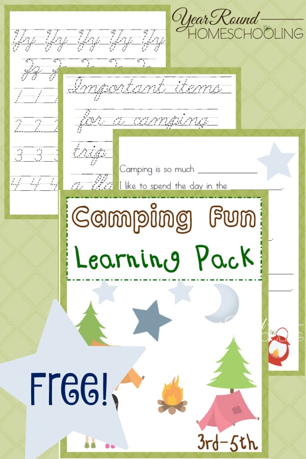 camping, elementary, 3rd-5th, homeschool, homeschooling, worksheet, printable