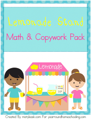 Lemonade Stand Math & Copywork Pack