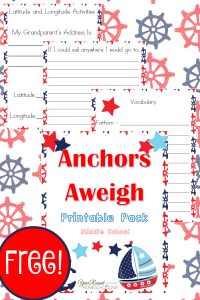 nautical unit study, nautical terms, nautical lessons, nautical study for middle school, homeschool, homeschooling, worksheets, printable