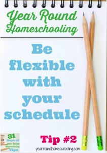 Year Round Homeschooling Tip #2