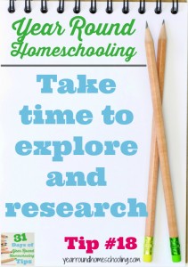 Year Round Homeschooling Tip #18