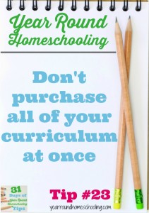 Year Round Homeschooling Tip #23