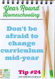 Year Round Homeschooling Tip #24