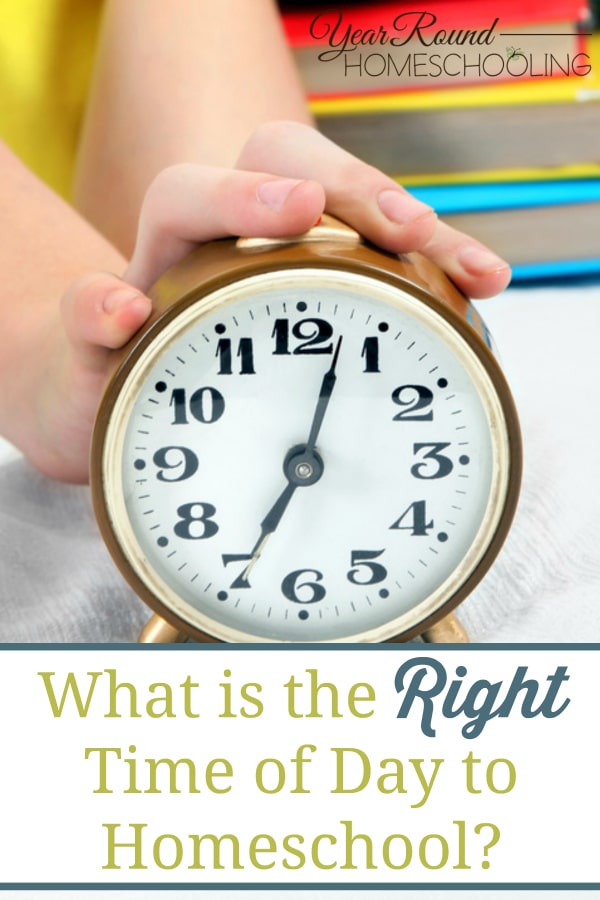 right time of day to homeschool, right time to homeschool