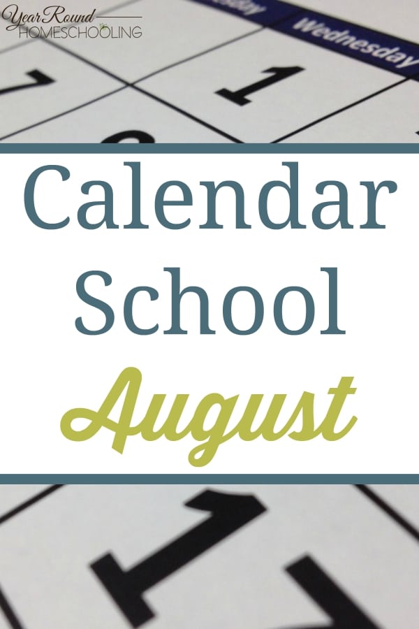 Calendar School - August - By Jenny