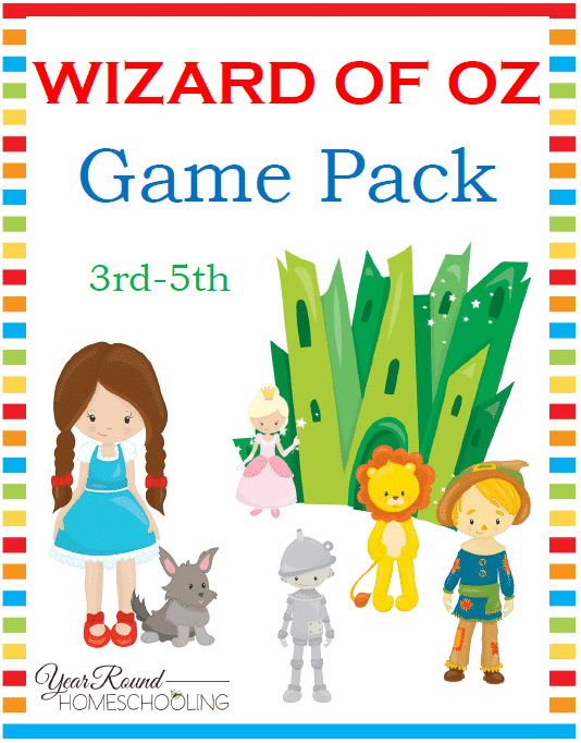 Free Wizard of Oz 3rd-5th Game Pack - By Year Round Homeschooling