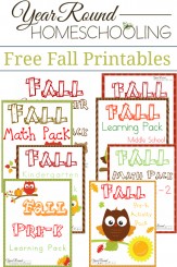 Free Fall Printables - Year Round Homeschooling