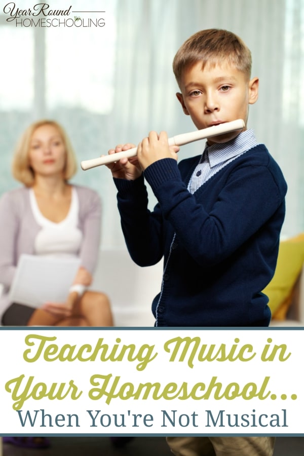 If you're not a musical person, teaching music in your homeschool can seem impossible. Try these 4 simple tips to help bring music to your homeschool! :: www.yearroundhomeschooling.com