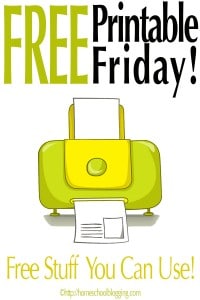 Free Printable Friday - By The Homeschool Blogging Connection Team