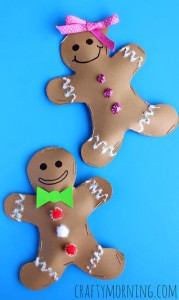 Stuffed Gingerbread Boy & Girl Craft for Kids