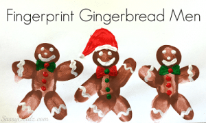 DIY Fingerprint Gingerbread Man Craft