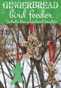 Gingerbread Craft- Bird Feeder Craft with Free Gingerbread Template