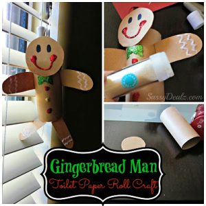 Gingerbread Man Toilet Paper Roll Craft