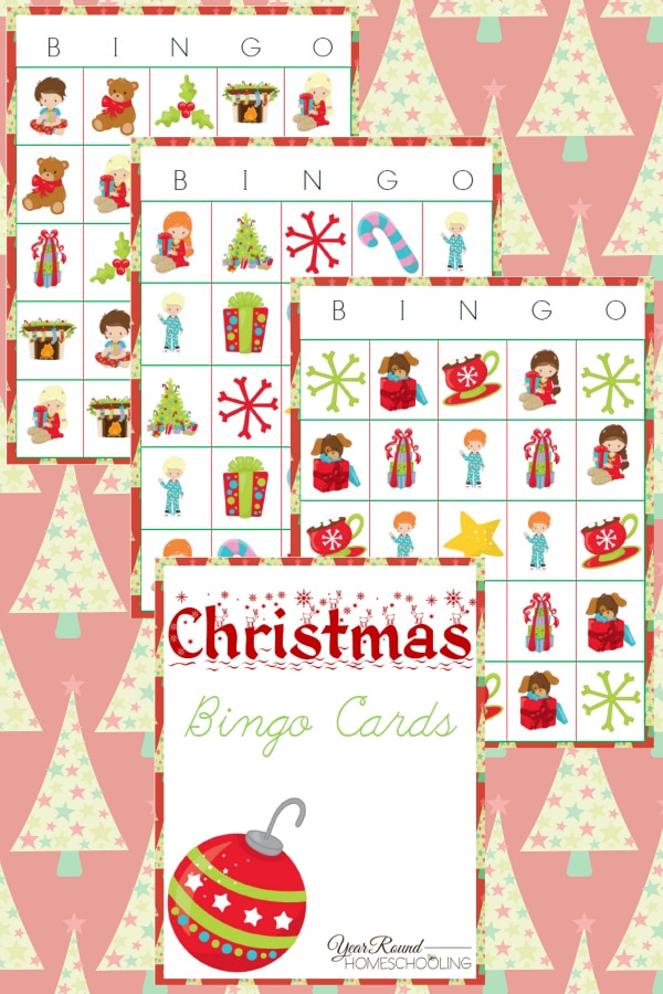 Christmas Bingo Cards - By Year Round Homeschooling