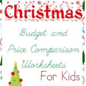 Christmas Budget and Price Comparison Worksheets for Kids