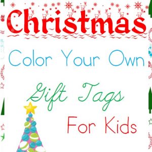 Christmas Color Your Own Gift Tags for Kids