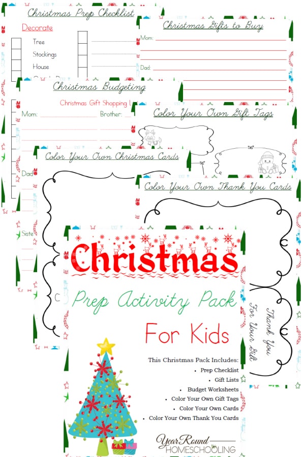 Christmas Prep Activity Pack for Kids - By Year Round Homeschooling