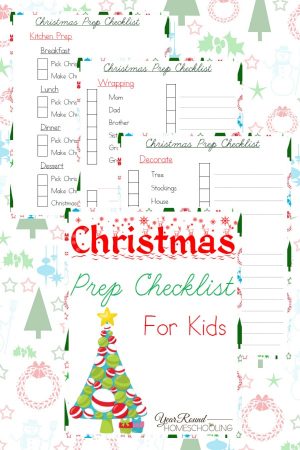 Christmas Prep Printable Checklists for Kids