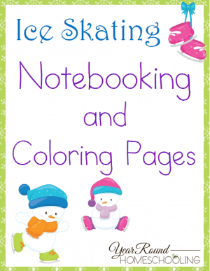 Ice Skating Notebooking and Coloring Pages