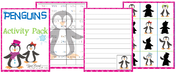 Penguins Activity Pack for Kids - By Year Round Homeschooling